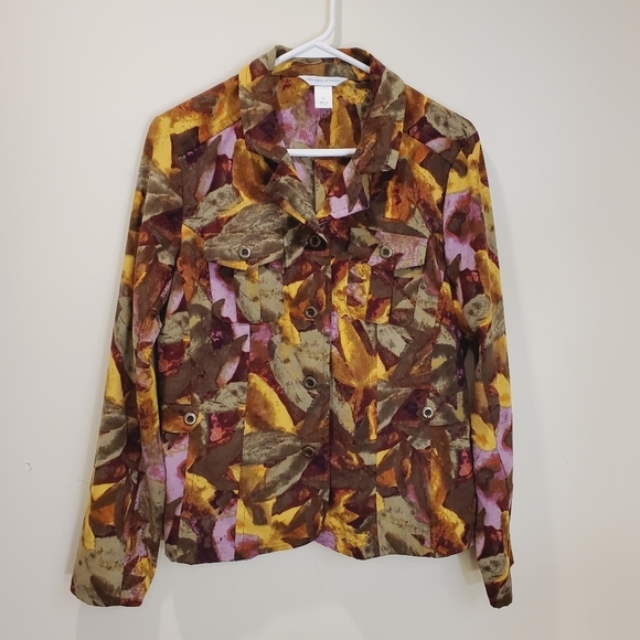 Christopher and banks Womens Multicolor 4 Pockets  jacket size M - Picture 1 of 12